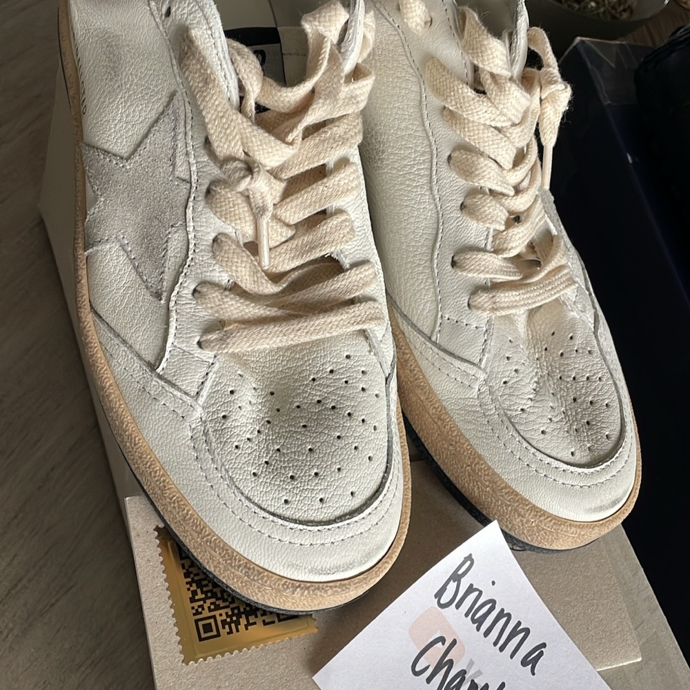 BNIB Full Set Golden Goose Cream Ballstar Sabots